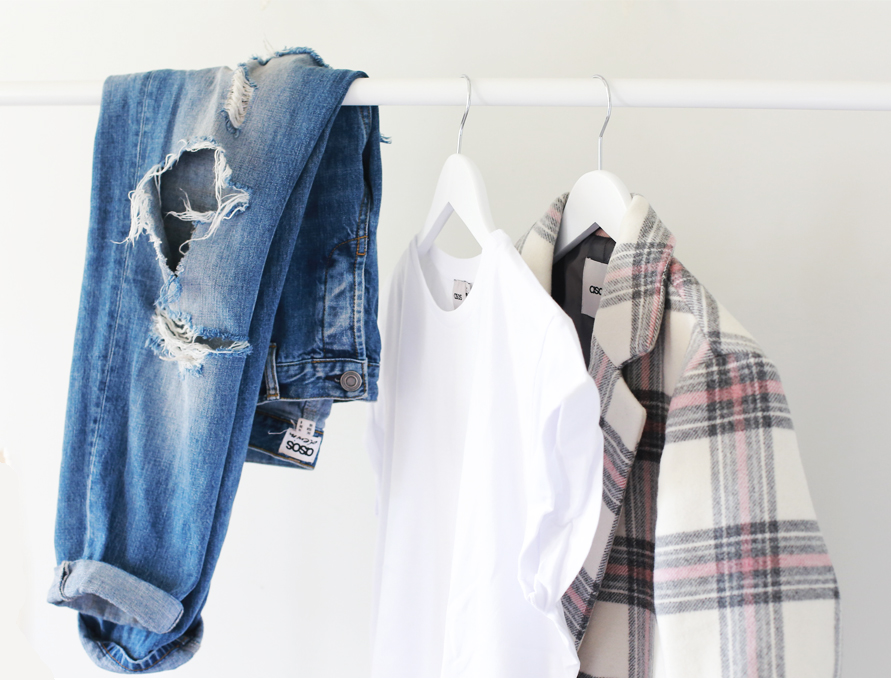 asos, check coat, white tee, ripped jeans, melbourne fashion blog, australian blogger