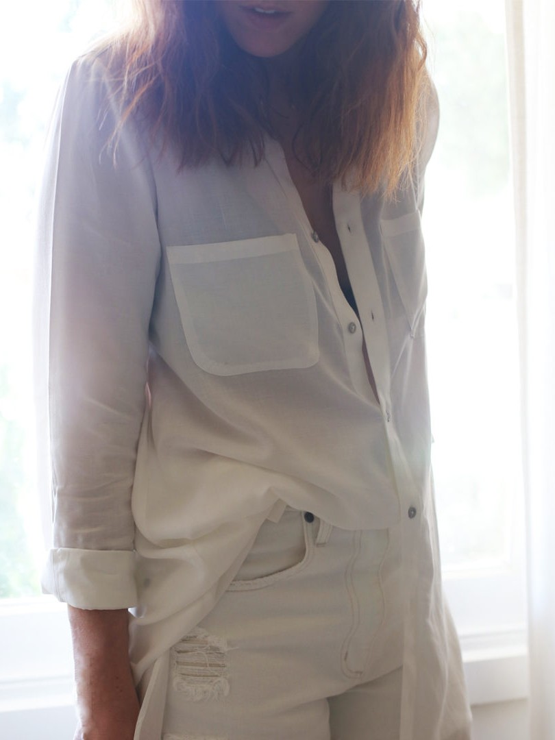 white shirt, street style, witchery shirt dress, witchery, nobody denim, white denim, denim shorts, lonely lingerie, billini shoes