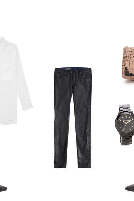 shopbop, mcqueen, white shirt, leather pants, melbourne fashion, fashion blogger