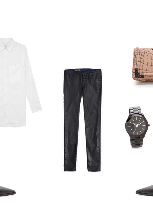 shopbop, mcqueen, white shirt, leather pants, melbourne fashion, fashion blogger