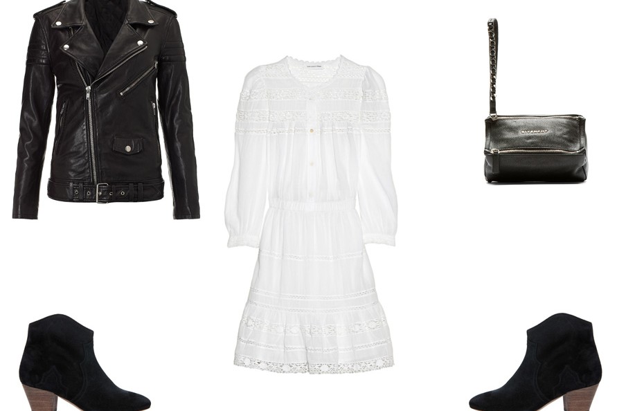 isabel marant, greta, shopping post, lace dress, marant dicker, blk denim leather jacket